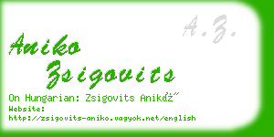 aniko zsigovits business card